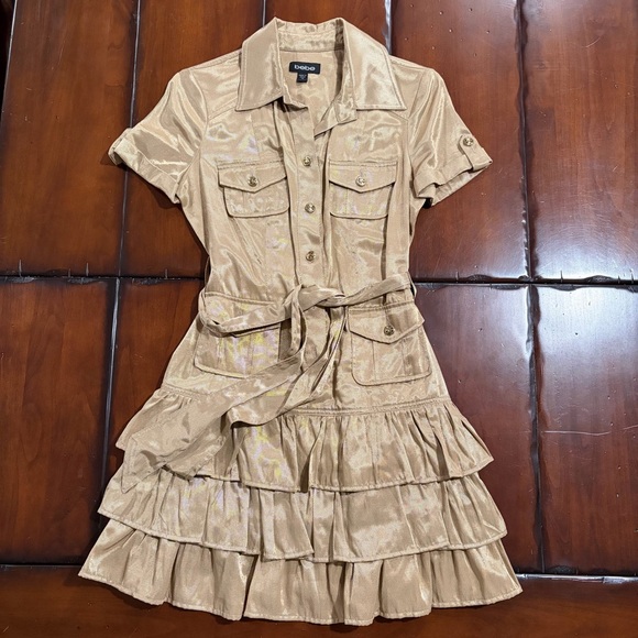 bebe Dresses & Skirts - Bebe Gold Dress